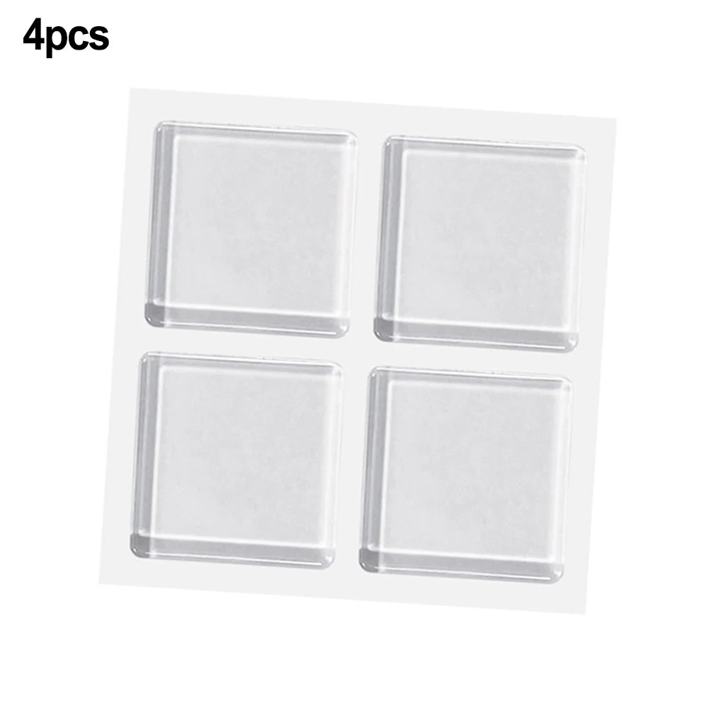 4pcs/Set Transparent Anti Vibration Shock Absorbing Pad Mat Washing Machine Self Adhesive Mute Anti-Shock Protection Porte Pad