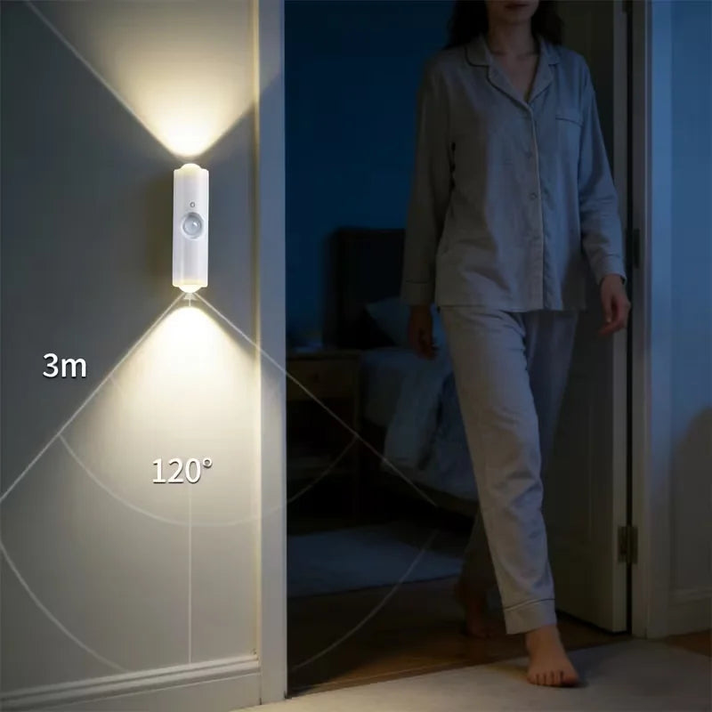 Wall-Mounted Smart LED light bar with Motion Sensor, Dimmable USB- Lighting Suitable forle for Stairs, Hallway, Bedroom