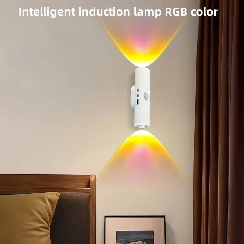 Wall-Mounted Smart LED light bar with Motion Sensor, Dimmable USB- Lighting Suitable forle for Stairs, Hallway, Bedroom