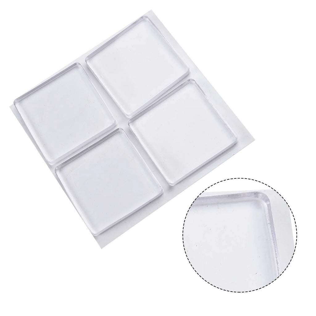 4pcs/Set Transparent Anti Vibration Shock Absorbing Pad Mat Washing Machine Self Adhesive Mute Anti-Shock Protection Porte Pad