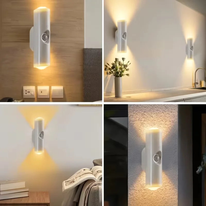 Wall-Mounted Smart LED light bar with Motion Sensor, Dimmable USB- Lighting Suitable forle for Stairs, Hallway, Bedroom
