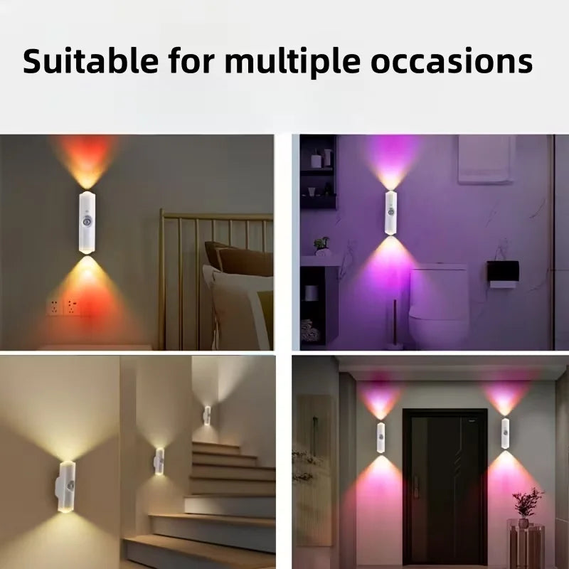 Wall-Mounted Smart LED light bar with Motion Sensor, Dimmable USB- Lighting Suitable forle for Stairs, Hallway, Bedroom