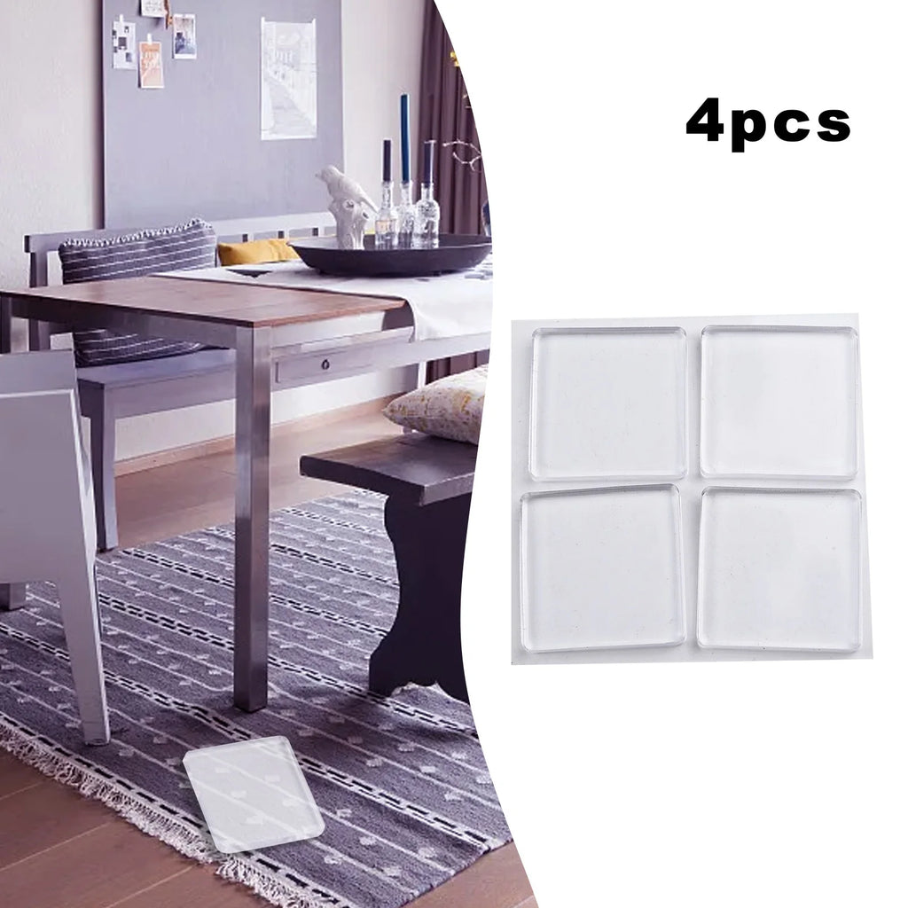 4pcs/Set Transparent Anti Vibration Shock Absorbing Pad Mat Washing Machine Self Adhesive Mute Anti-Shock Protection Porte Pad