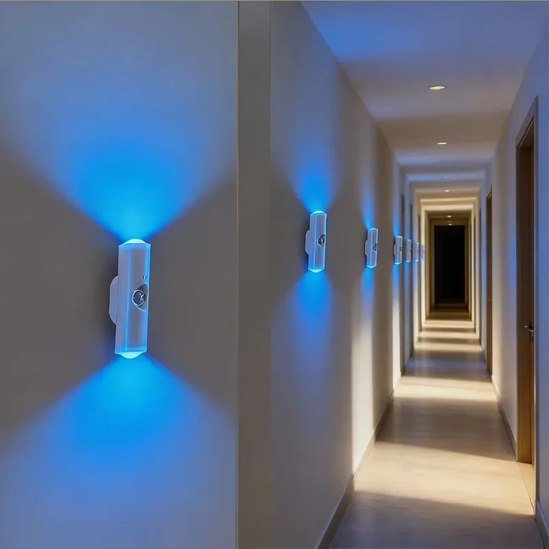 Wall-Mounted Smart LED light bar with Motion Sensor, Dimmable USB- Lighting Suitable forle for Stairs, Hallway, Bedroom