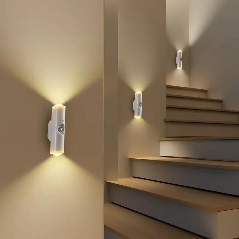 Wall-Mounted Smart LED light bar with Motion Sensor, Dimmable USB- Lighting Suitable forle for Stairs, Hallway, Bedroom